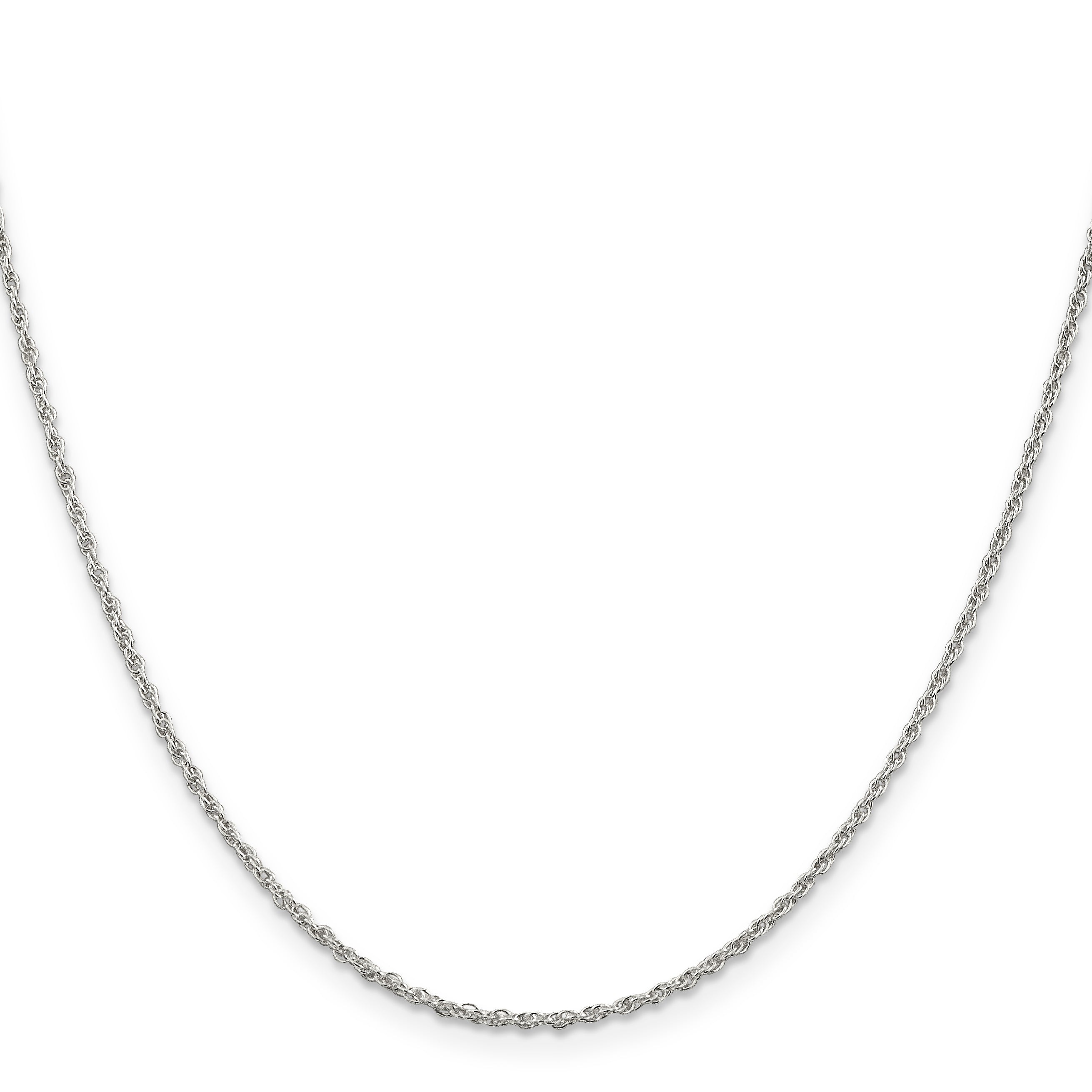 Sterling Silver 1.6mm Loose Rope Chain With 2in ext.