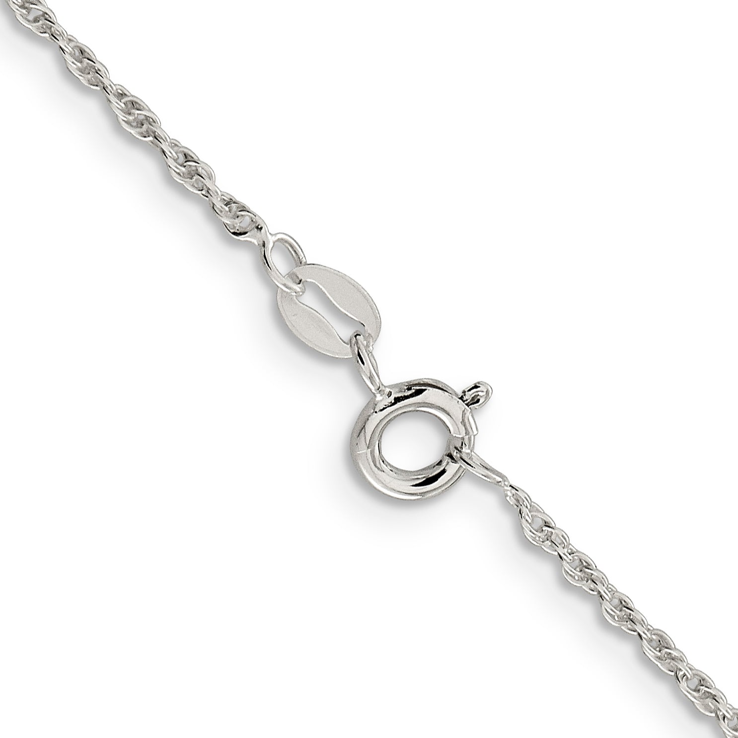 Sterling Silver Rope Chain Necklace 1.6mm