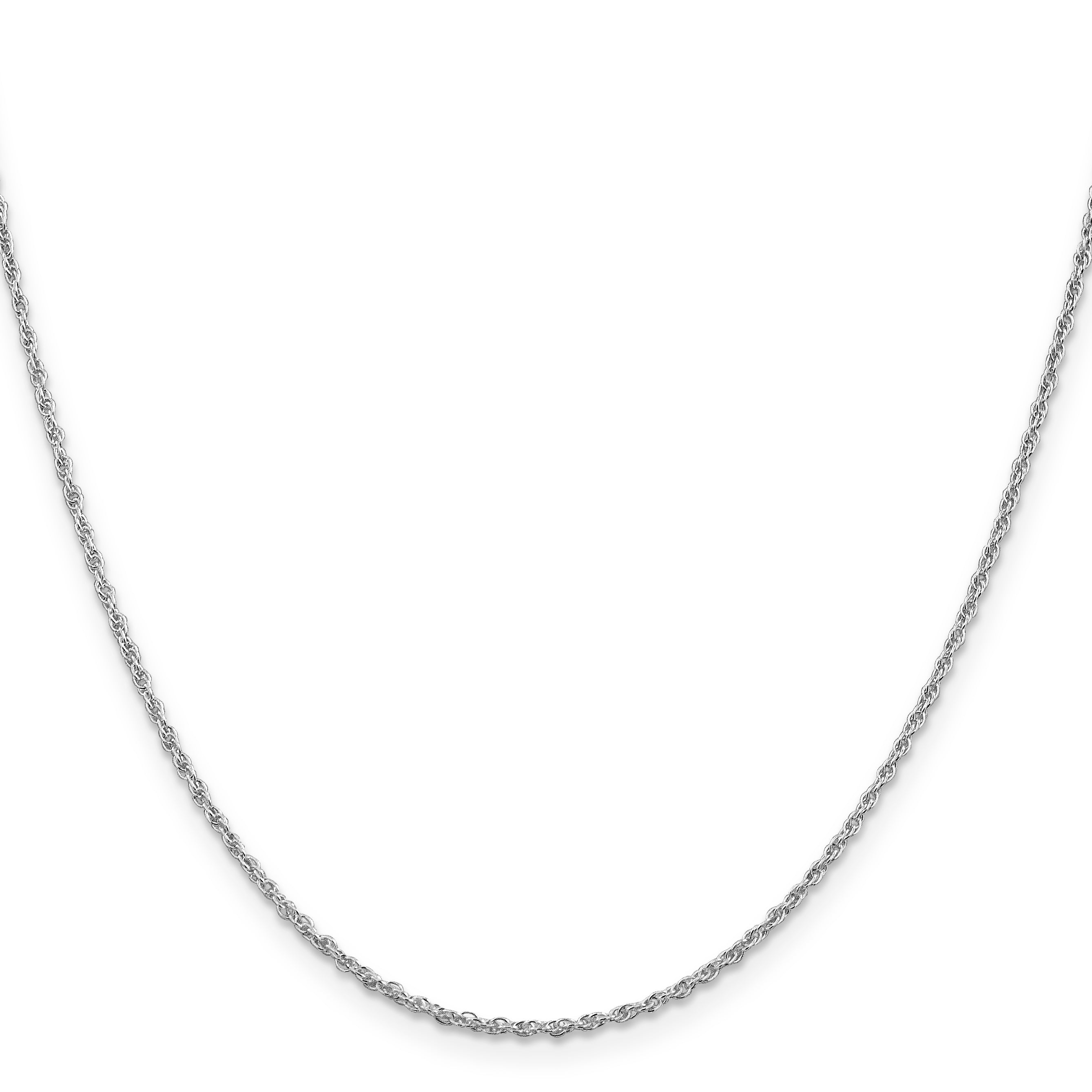 Sterling Silver Rhodium-plated 1.6mm Loose Rope Chain With 2in ext.