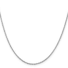 Sterling Silver Rhodium-plated 1.6mm Loose Rope Chain With 2in ext.