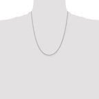 Sterling Silver Rhodium-plated 1.6mm Loose Rope Chain