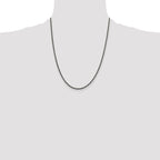 Sterling Silver Ruthenium-plated 2.3mm Rope Chain
