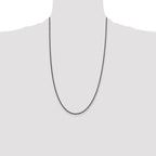 Sterling Silver Ruthenium-plated 2.3mm Rope Chain
