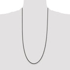 Sterling Silver Ruthenium-plated 2.9mm Rope Chain