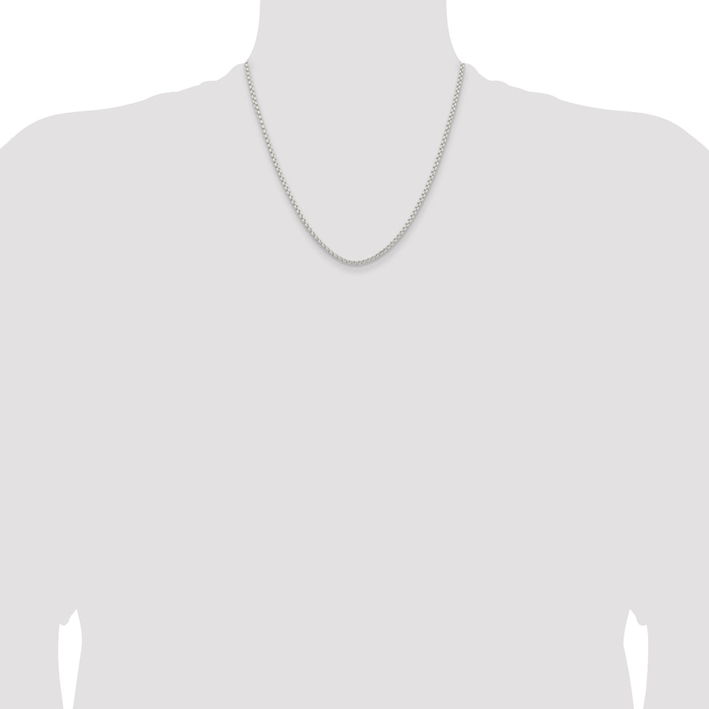 Sterling Silver Box Chain Necklace 2.6mm