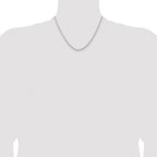 Sterling Silver Rhodium-Plated Box Chain Necklace 2.6mm
