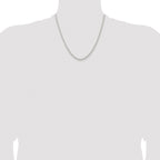 Sterling Silver Rhodium-plated 2.6mm Round Box Chain