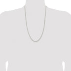 Sterling Silver Rhodium-plated 2.6mm Round Box Chain
