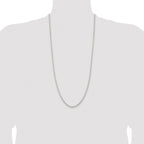 Sterling Silver Rhodium-plated 2.6mm Round Box Chain