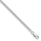 Sterling Silver Rhodium-Plated Box Chain Necklace 2.6mm
