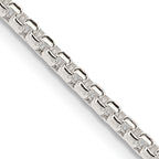 Sterling Silver Box Chain Necklace 2.6mm