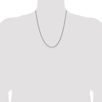 Sterling Silver Antiqued 1.6mm Solid Square Spiga Chain