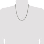 Sterling Silver Antiqued 3.6mm Round Box Chain