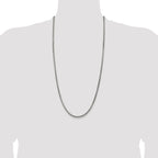 Sterling Silver Antiqued 3.6mm Round Box Chain