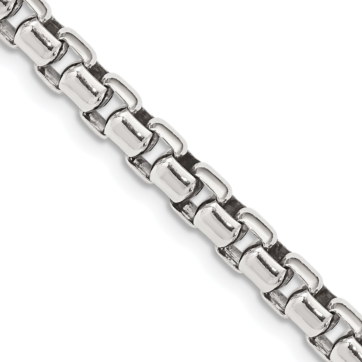 Sterling Silver Antiqued 5.2mm Round Box Chain Main image