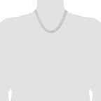 Sterling Silver 7.75mm 6 Side D/C Flat Double Curb Chain