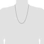 Sterling Silver 4.75mm Rounded Byzantine Chain
