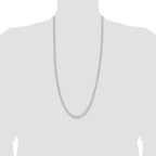 Sterling Silver 4.75mm Rounded Byzantine Chain