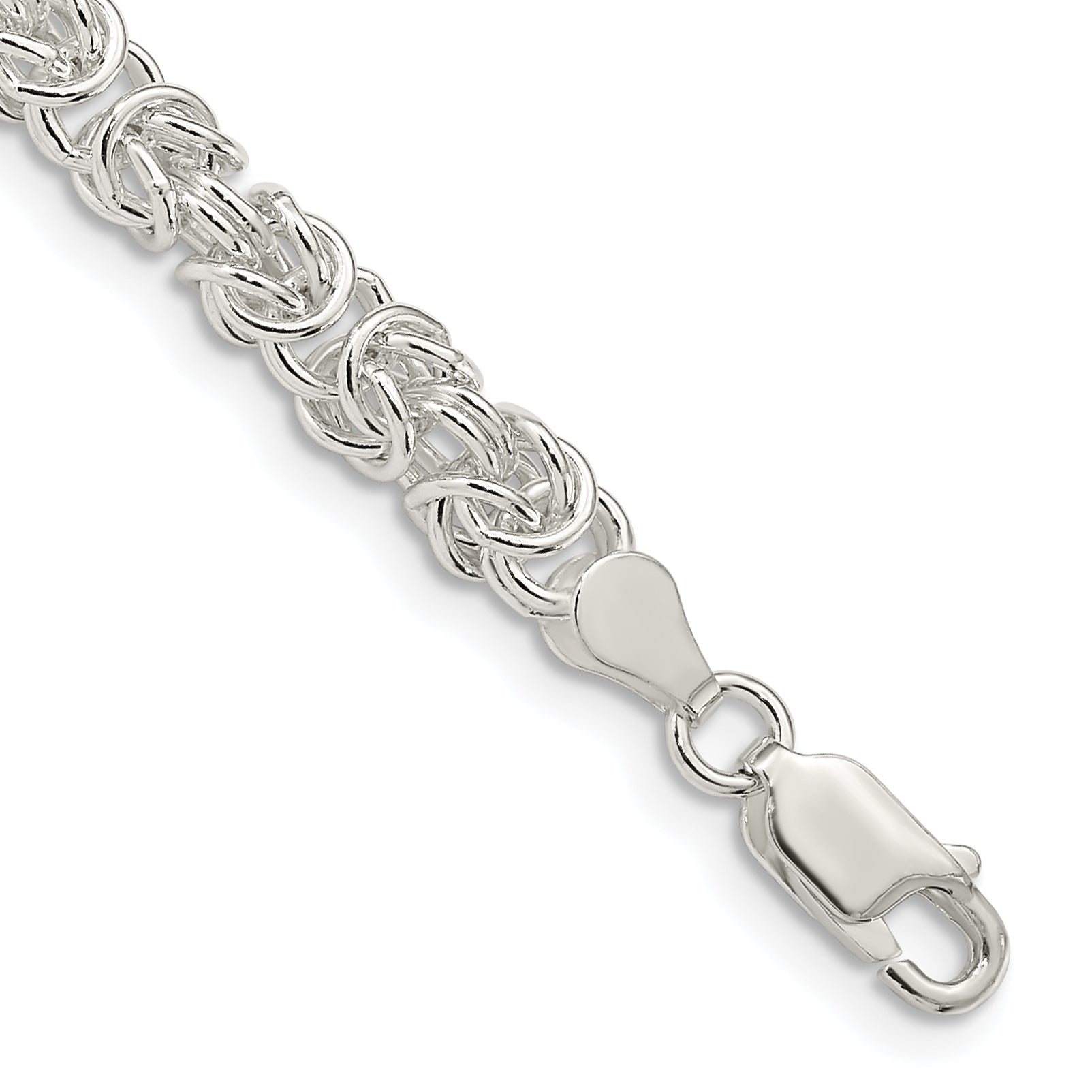 Sterling Silver 4.75mm Rounded Byzantine Chain Main image