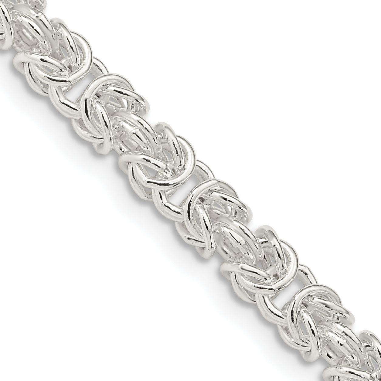 Sterling Silver 4.75mm Rounded Byzantine Chain Secondary image