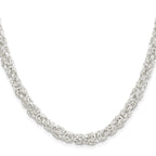 Sterling Silver 5.5mm Rounded Byzantine Chain