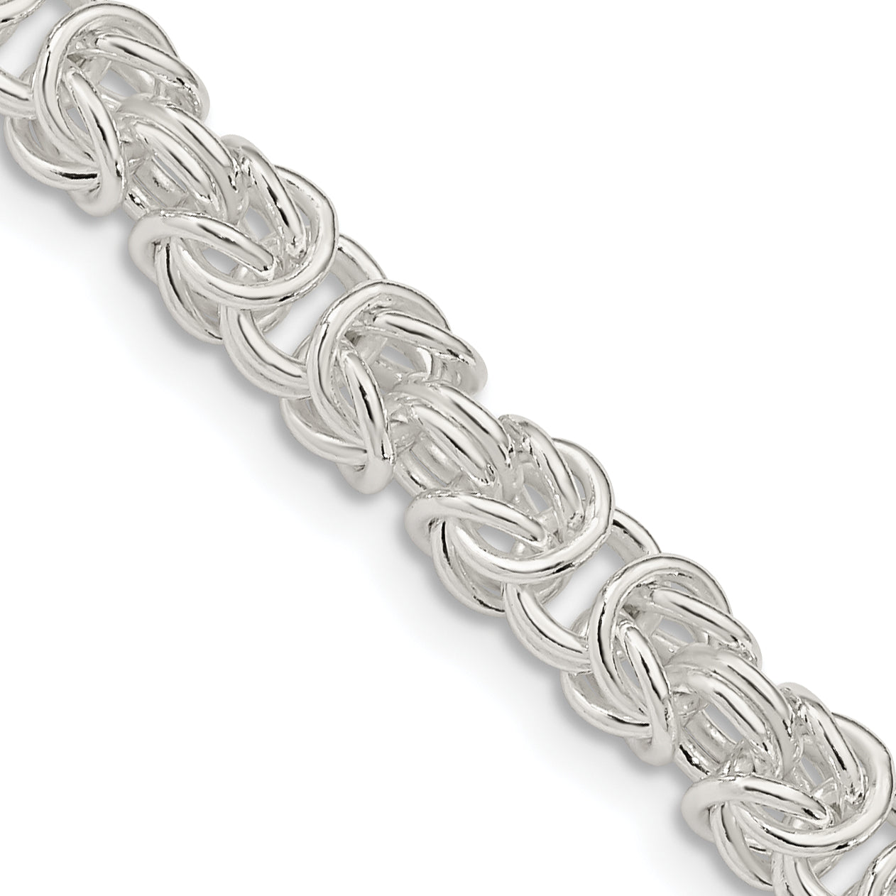 Sterling Silver 5.5mm Rounded Byzantine Chain Secondary image