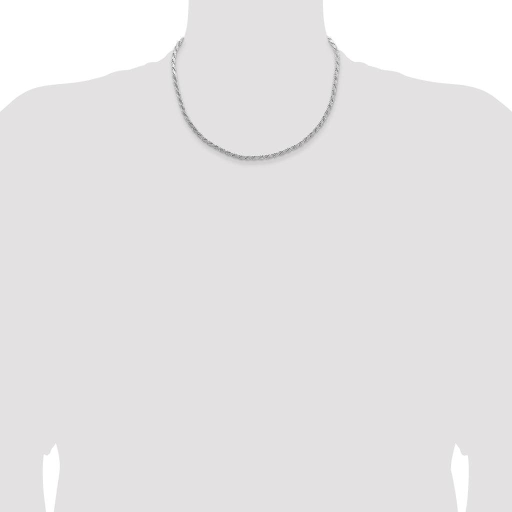 Sterling Silver 3.65mm Flat Rope Chain