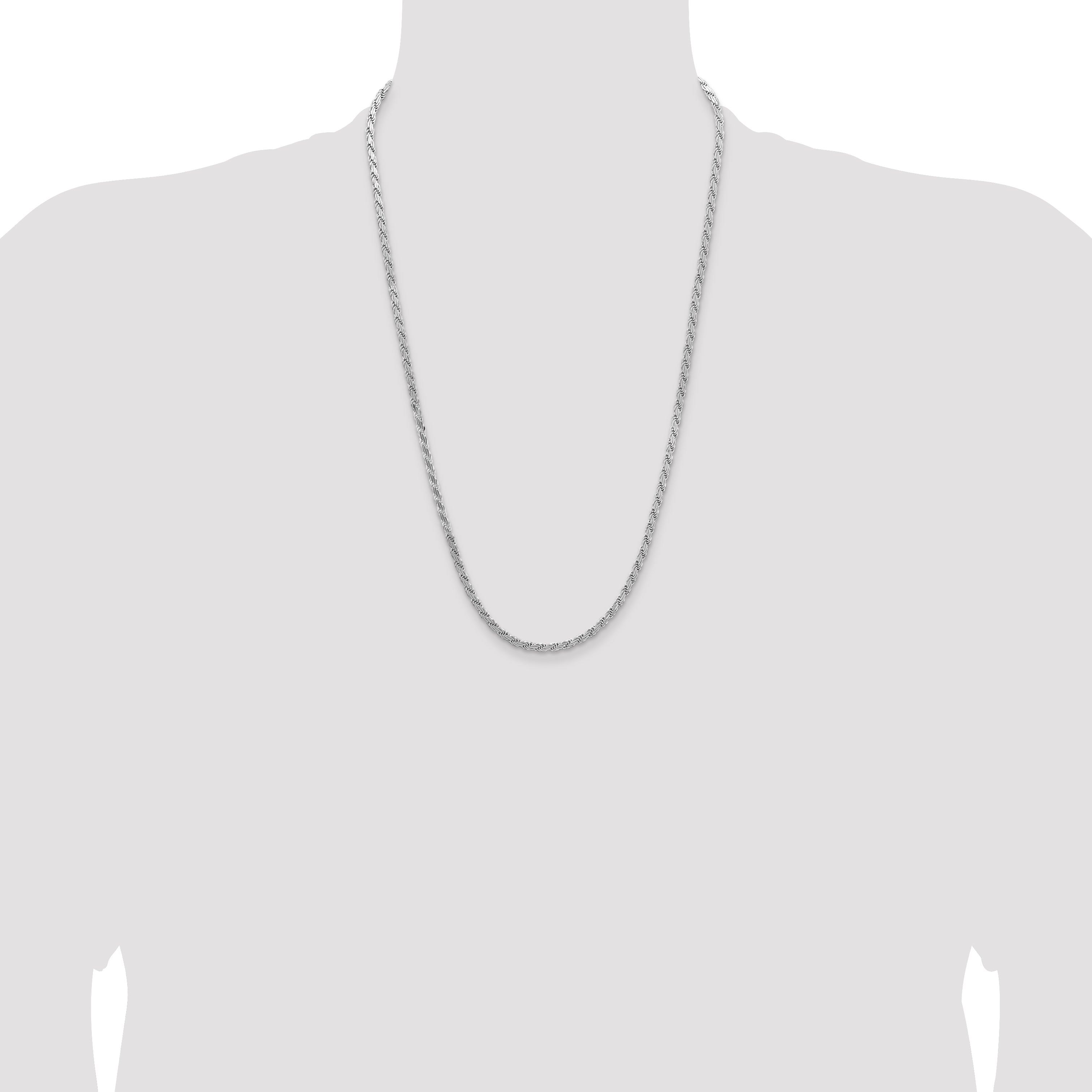 Sterling Silver 3.65mm Flat Rope Chain