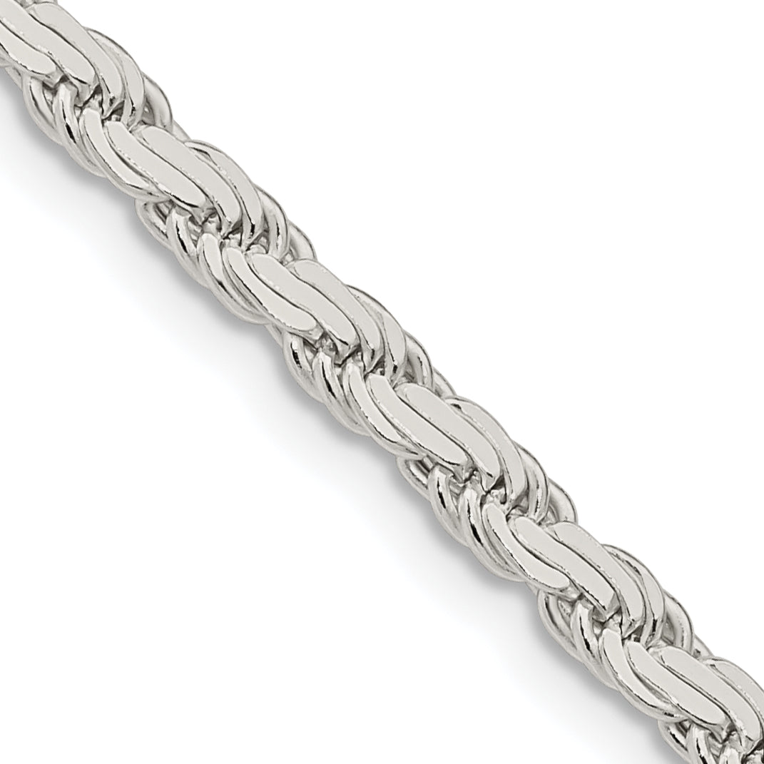 Sterling Silver 3.65mm Flat Rope Chain Main image