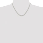 Sterling Silver Rhodium-Plated Box Chain Necklace 4mm