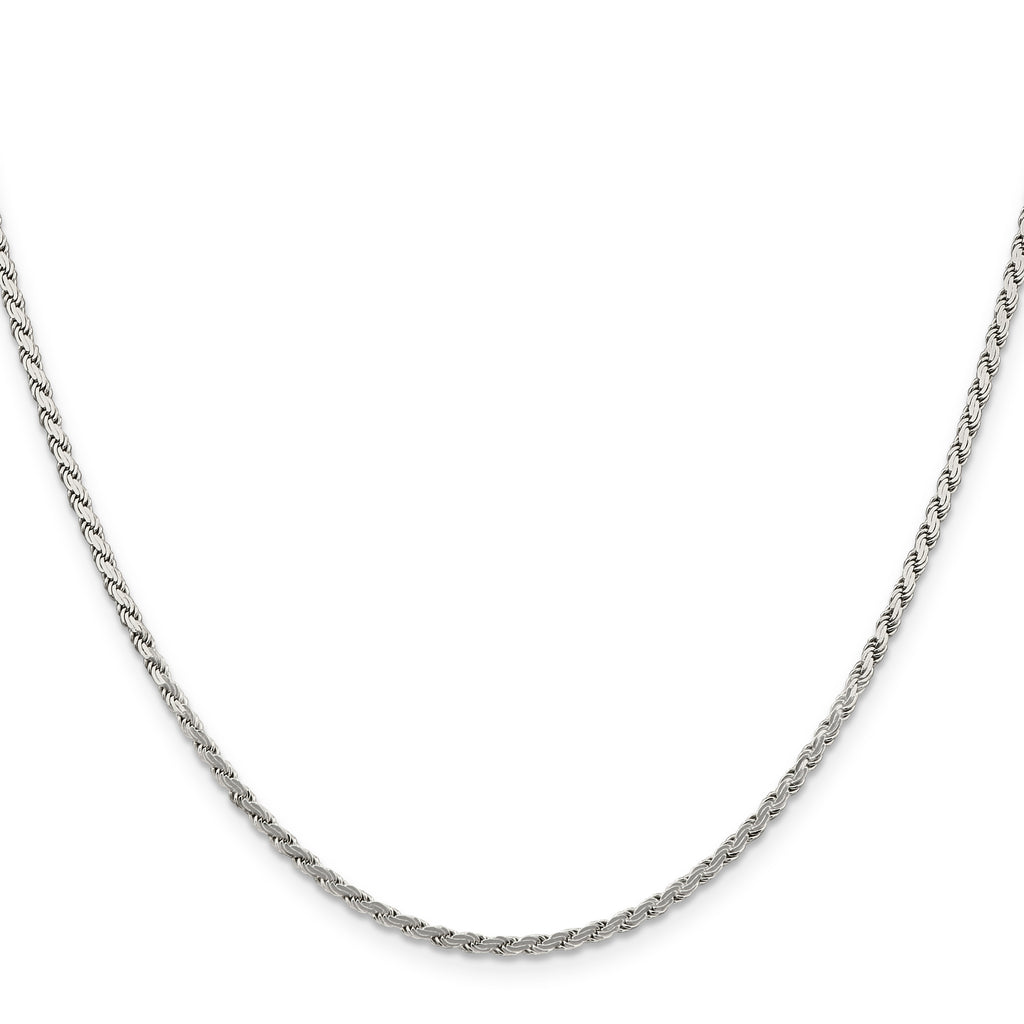 Sterling Silver 2.25mm Flat Rope Chain