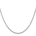 Sterling Silver 2.25mm Flat Rope Chain