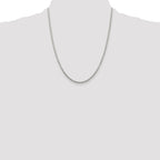 Sterling Silver 2.25mm Flat Rope Chain