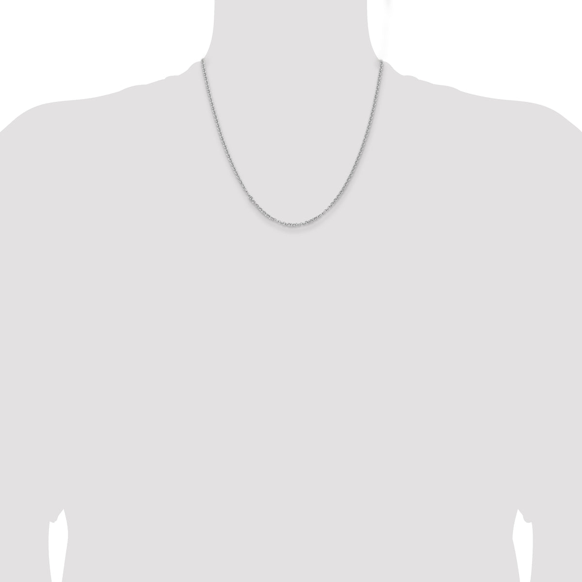 Sterling Silver Rhodium-plated 2.8mm Rolo Chain