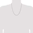 Sterling Silver Rhodium-Plated Rolo Chain Necklace 2.8mm