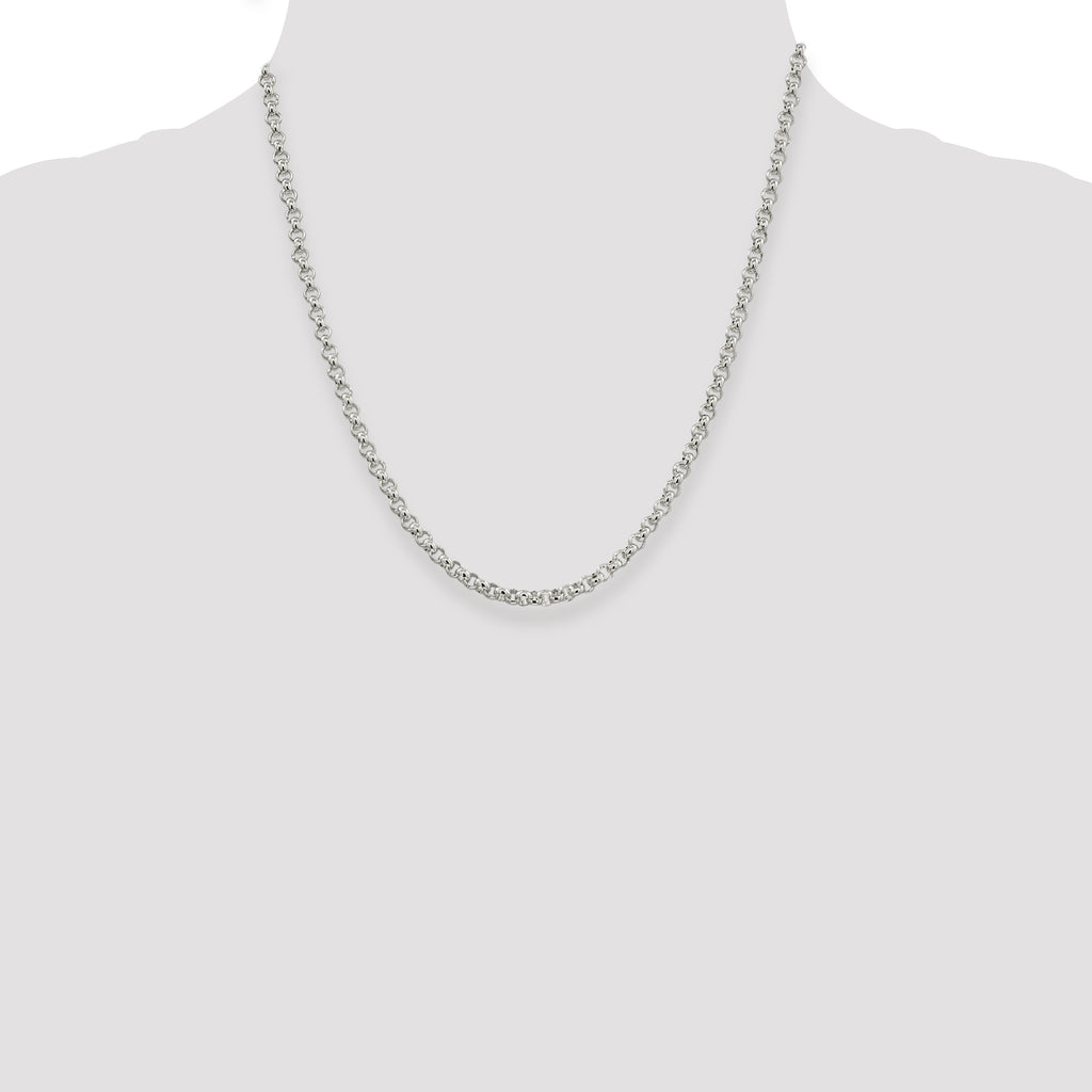 Sterling Silver 3mm Square Spiga Chain