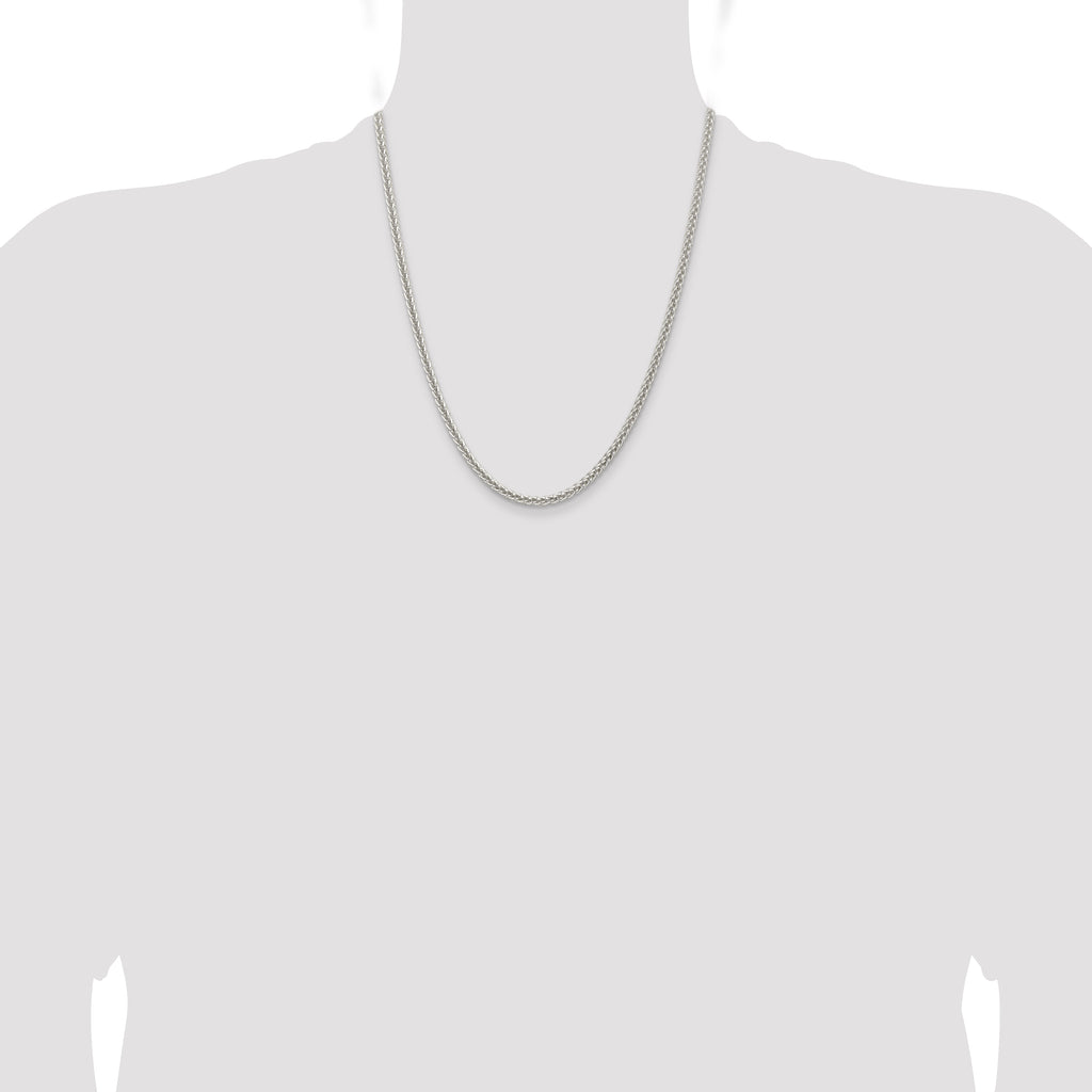 Sterling Silver 3mm Square Spiga Chain