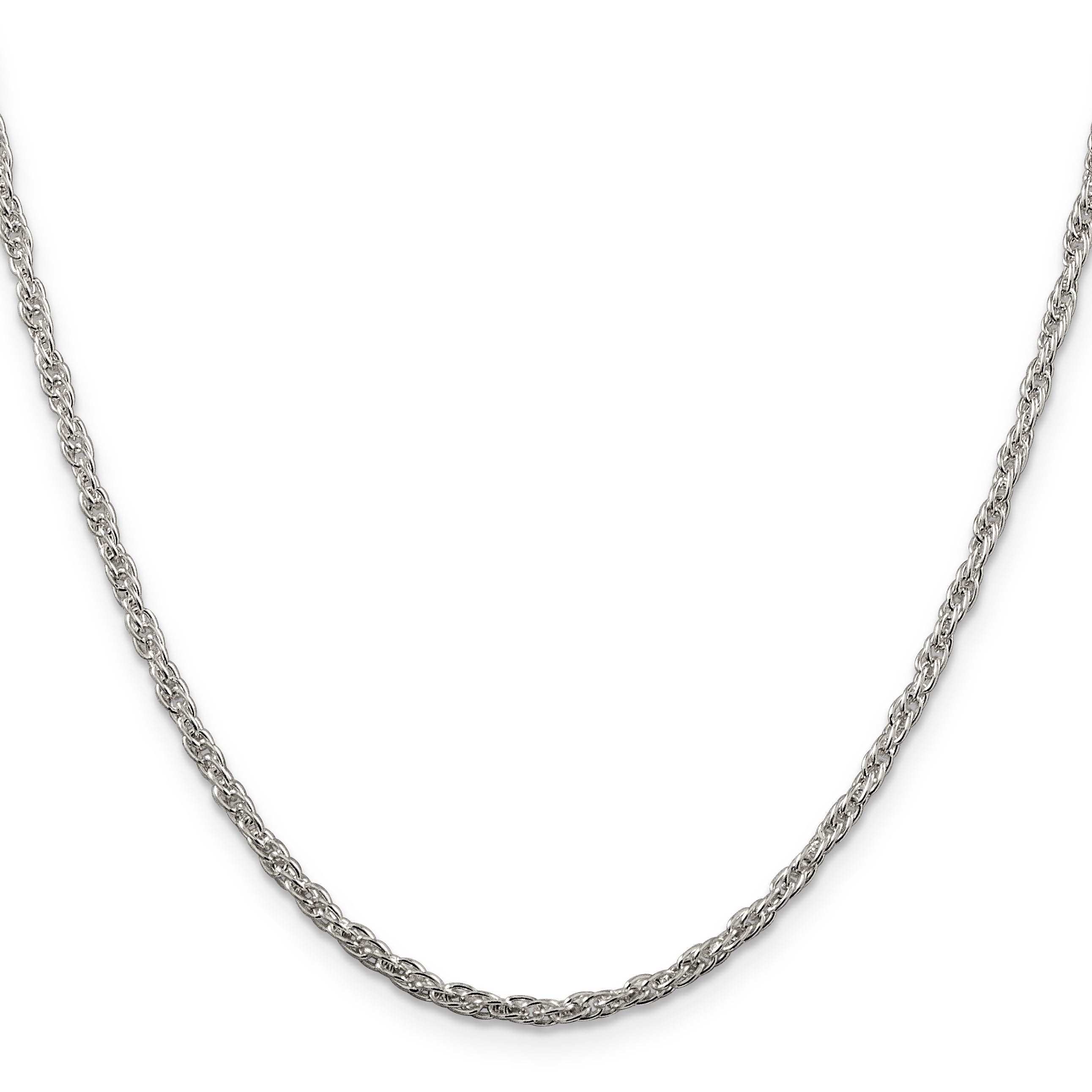 Loose Rope Chain Necklace in Sterling Silver, 2.5mm Secondary image