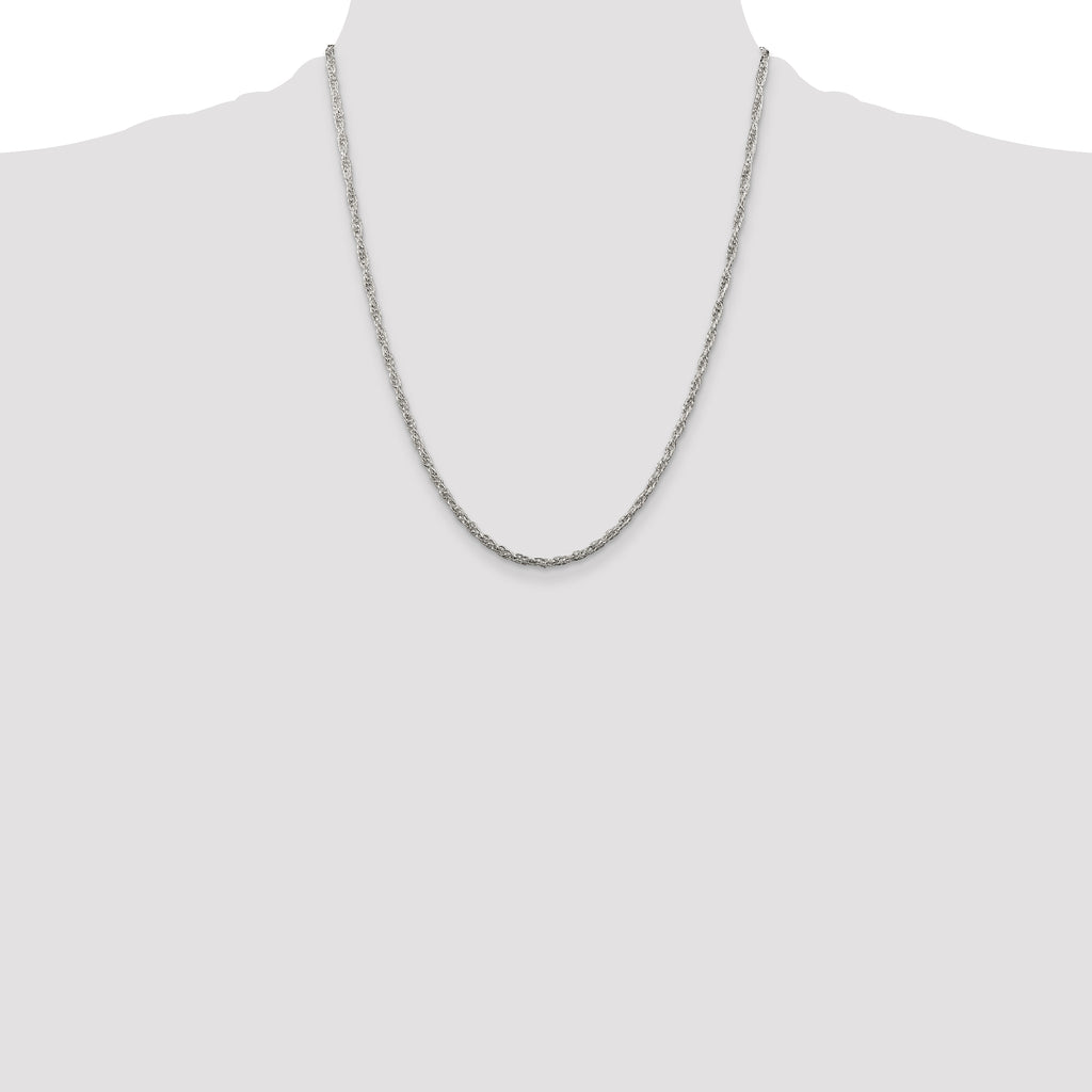 Sterling Silver 2.5mm Loose Rope Chain