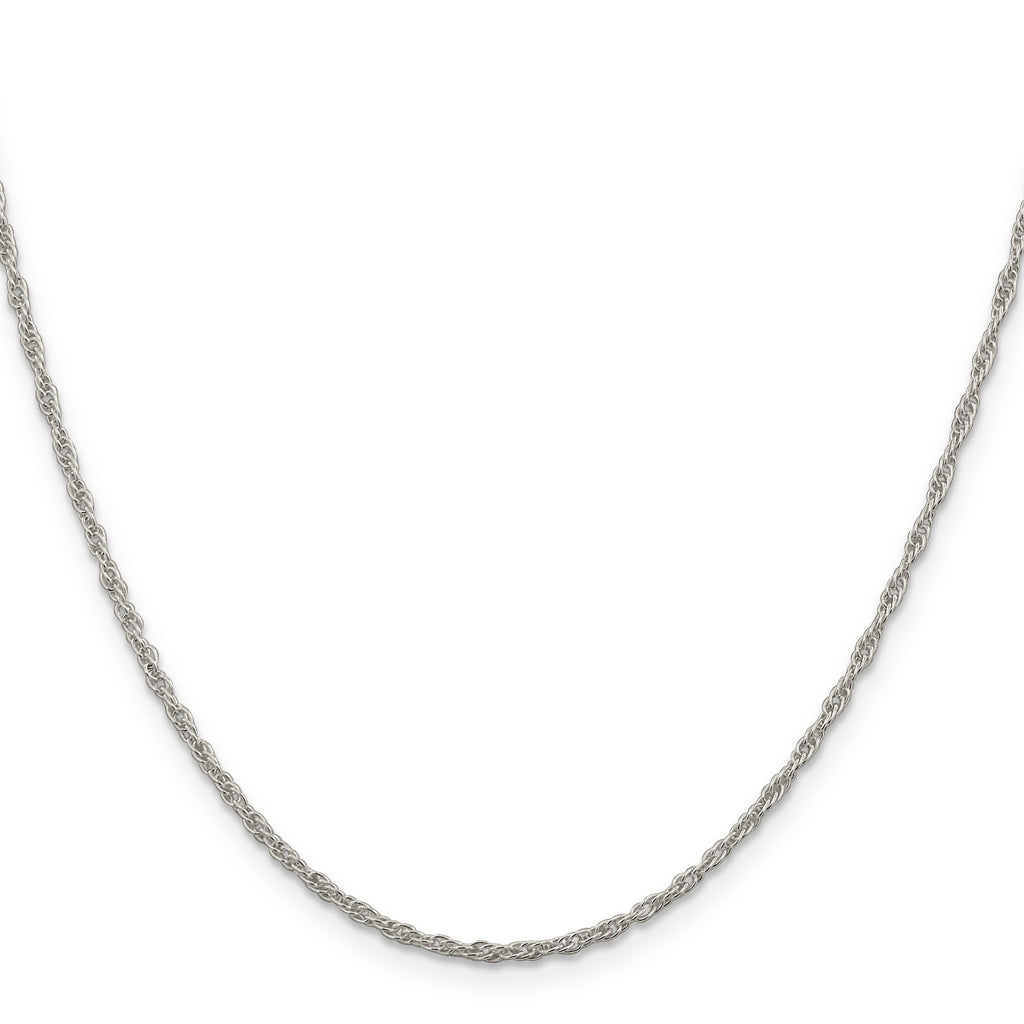 Sterling Silver 1.95mm Loose Rope Chain With 4in ext.