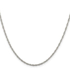 Sterling Silver 1.95mm Loose Rope Chain With 4in ext.