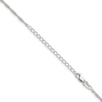 Sterling Silver 1.95mm Loose Rope Chain With 2in ext.