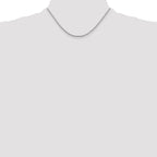 Sterling Silver Rhodium-plated 2mm Loose Rope Chain