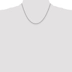 Sterling Silver Rhodium-plated 2mm Loose Rope Chain