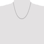 Sterling Silver Rhodium-plated 2mm Loose Rope Chain