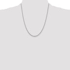 Sterling Silver Rhodium-plated 2mm Loose Rope Chain
