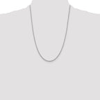 Sterling Silver Rhodium-plated 2mm Loose Rope Chain