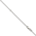 Sterling Silver 1.6mm Oval Fancy Rolo Chain With 2in ext.