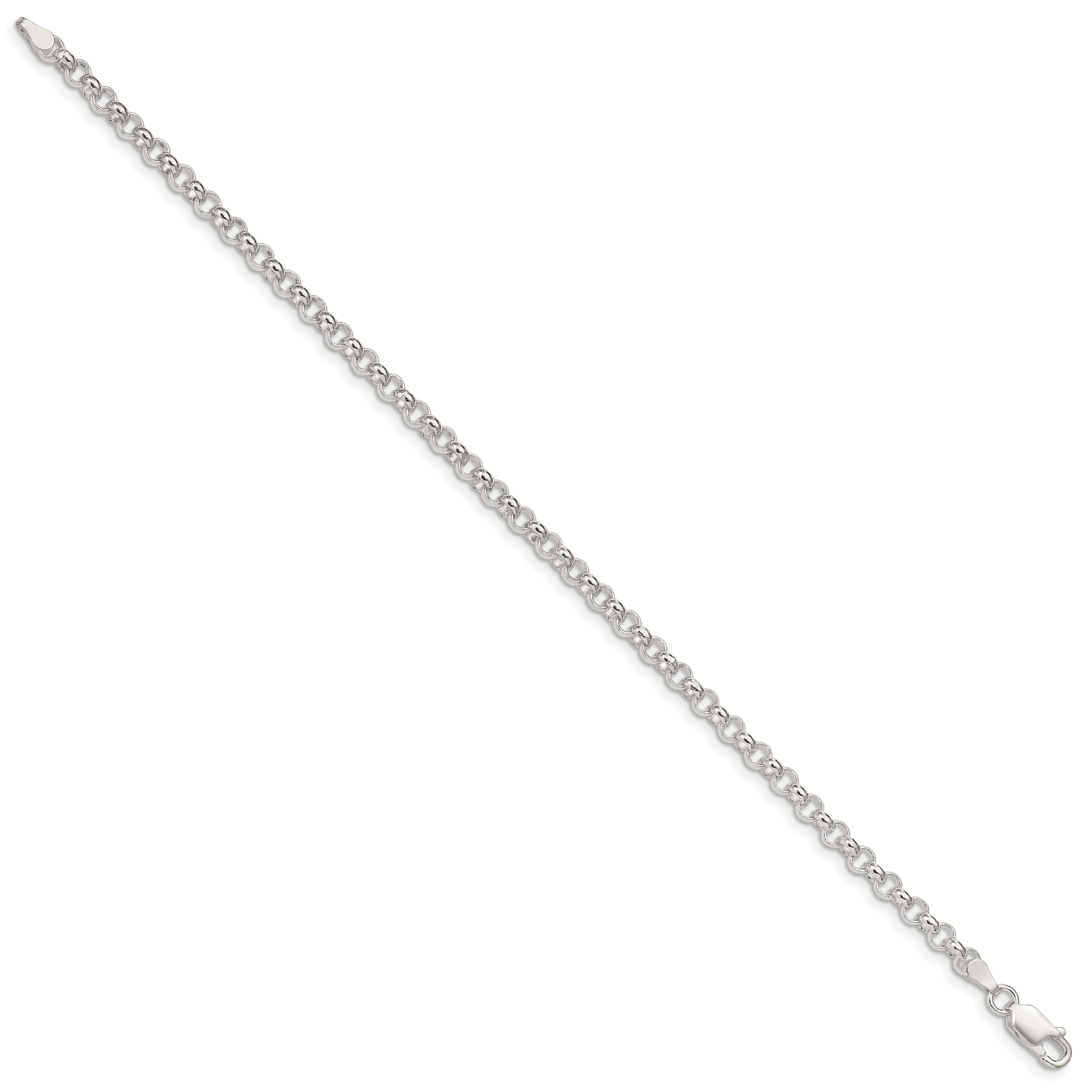 Rolo Chain Bracelet in Sterling Silver, 4mm Secondary image