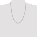 Sterling Silver 4mm Diamond-cut Rolo Chain